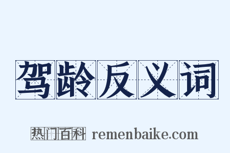 驾龄反义词是什么意思的图片